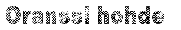 Oranssi hohde font preview
